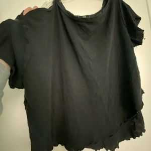 We the Free, FP short sleeve one side cold shoulder tee shirt.